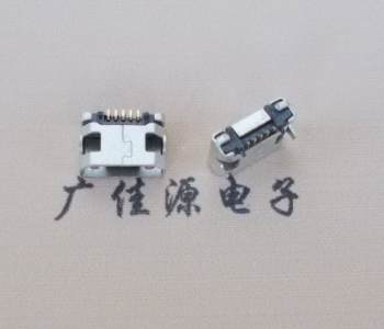 濮阳迈克小型 USB连接器 平口5p插座 有柱带焊盘