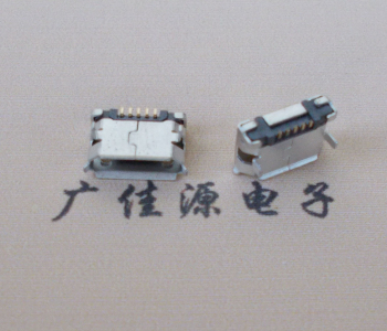 濮阳Micro USB卷口 B型(无柱）插板脚间距6.4普通端子