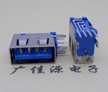 濮阳USB 测插2.0母座 短体10.0MM 接口 蓝色胶芯