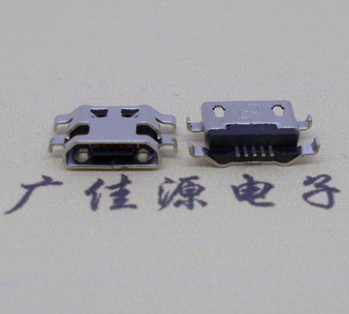 濮阳micro usb5p连接器 反向沉板1.6mm四脚插平口