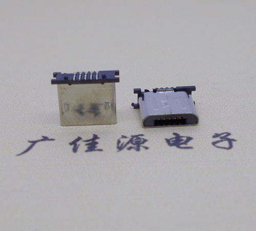 濮阳MICRO USB 5P公头短体5.6mm立贴带柱无卡勾